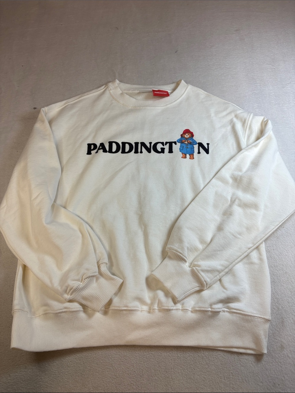 Zara Cream Crewneck Sweater with Paddington Graphic
